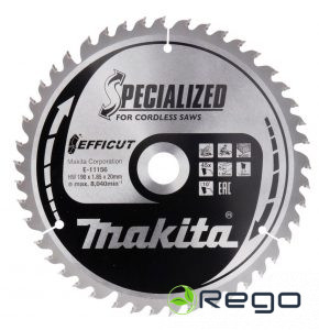 Makita Zāģripa kokam 190x1.85x20mm 10° 45z EFFICUT (E-11156)