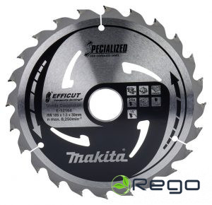 Makita Zāģripa kompozīt materiālam 185X1.5X30mm 15° T24 EFFICUT (E-12164)