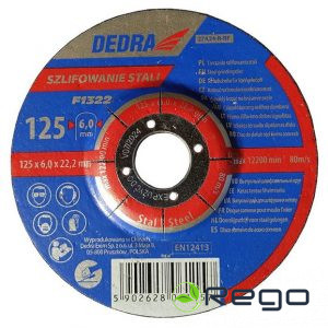 Dedra F1322 125x6,0x22.2 tērauda slīpēšanai