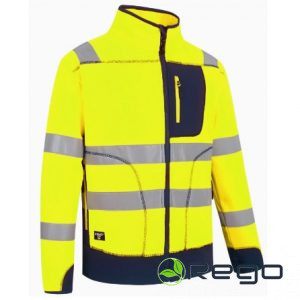 Pesso Augstas redzamības flīsa jaka FL02, dzeltena, 2XL