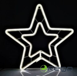 LED neona zvaigzne, 1.8W 360 IP44, strāvas kabelis 1m, 100-240V, 6400K