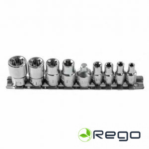 Hogert HT1A884 Galviņu TORX 1/4, 3/8 komplekts 9 gab.