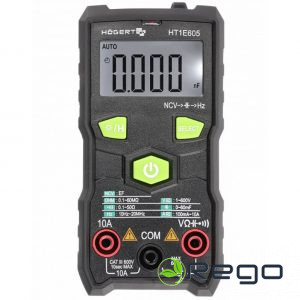 Hogert HT1E605 Digitālais multimetrs Full-smart ar vadiem