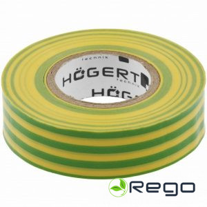 Hogert HT1P286 Izolācijas lenta zaļi dzeltena 19mm / 20m.