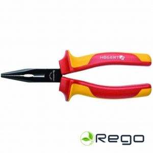 Hogert HT1P917 Telefona plakanknaibles, taisnas 200mm, 1000V, VDE