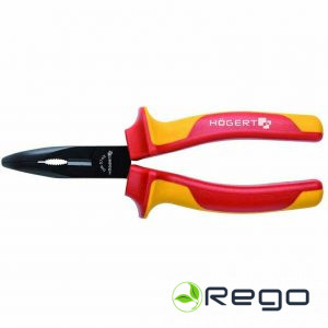 Hogert HT1P923 Telefona plakanknaibles, līkas 200mm 1000V VDE