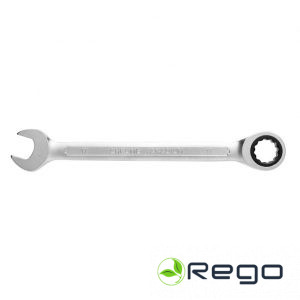 Hogert HT1R017 Kombinētā sprūdrata atslēga, CrV tērauds, 17 mm, 72T