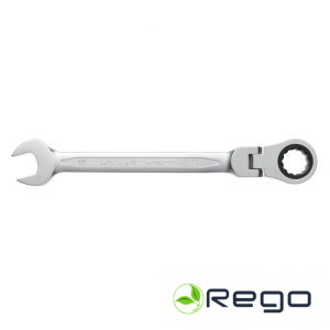 Hogert HT1R055 Kombinēta uzgriežņu atslēga ar reversu, CrV, 15mm, 72T