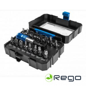 Hogert HT1S401-1 Uzgaļu komplekts ar uzgaļu turētāju 17gab. 1/4