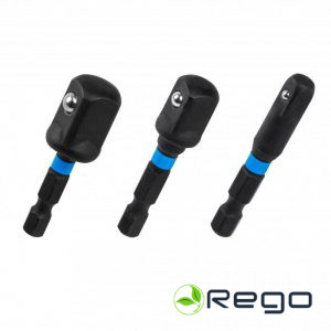 Hogert HT1S704 Triecienskrūvju adapteru komplekts 1/4 collu uzmavām, 3gab.