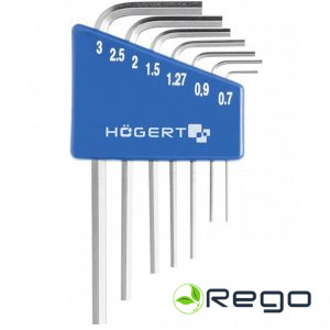 Hogert HT1W800 Seškantu atslēdziņu komplekts 7gab. 0,71-3mm.