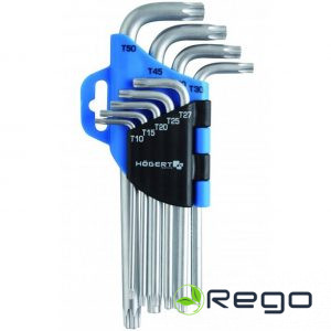 Hogert HT1W814 Atslēgu komplekts 9gab., Torx, CrV tērauds