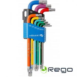Hogert HT1W817 Garo seškantu atslēdziņu TORX komplekts