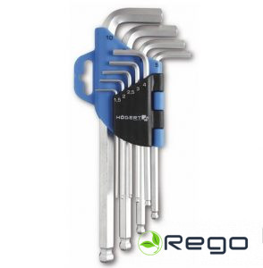 Hogert HT1W825 Seškanšu atslēgu komplekts, 9gab.