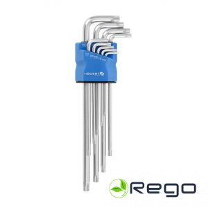 Hogert HT1W831 Sešstūra atslēgu komplekts, garās atslēgas, 9gab.