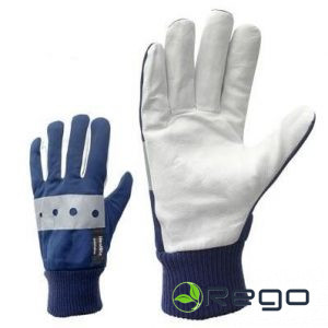 Darba cimdi ādas ar atstar. svītrām un Thinsulate oderi 11izm.