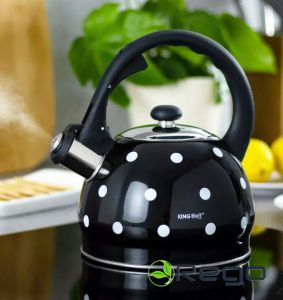 KING HOFF Tējkanna 2.0L melna ar baltiem punktiem  KH1048