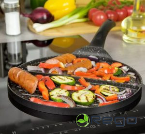 KINGHOFF "Bipartite" panna alumīnija ,melna marmors   27cm