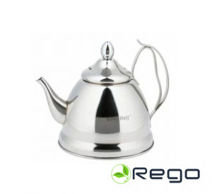 Tējkanna ar sietiņu, 1l Kinghoff tērauds. KH 3761