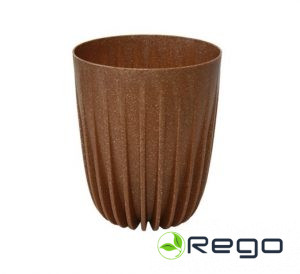 Puķu pods Mira Eco wood 190mm terakota