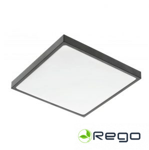 GTV LED gaismeklis ALTAR, 24 W, 1680 lm, 4000K, AC180-250V, PF>0.5, IP44, 295x295 mm, melns