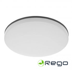 GTV LED gaismeklis BESA, 24 W, 2400 lm, 4000K, AC180-250V, IP54, IK10, PC+PC, apaļš, regulējams, mel