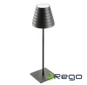 GTV LED uzlādējama galda lampa FIZZI, 2,5 W, 200 lm, 5 V, 4000 K, 4000 mAh, regulējama, melna