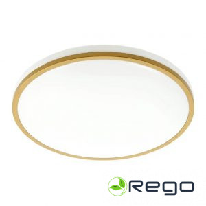 GTV LED gaismeklis TULA, 24 W, 1680 lm, 4000K, AC180-250V, PF>0.5, IP44, Ø350 mm, zelta