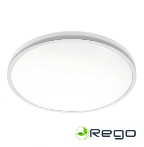 GTV LED gaismeklis TULA, 24 W, 1680 lm, 4000K, AC180-250V, PF>0.5, IP44, Ø350 mm, pelēks