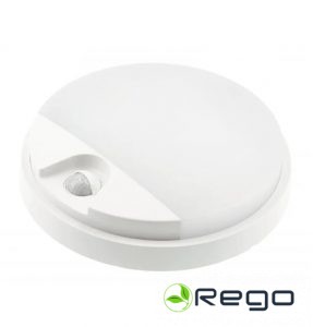 GTV LED gaismeklis TULON ar kustības sensoru, 15 W, 1350 lm, 4000K, AC220-240V, IP54, apaļš, balts