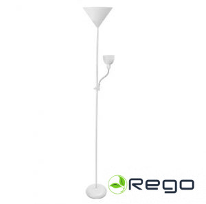 GTV Grīdas lampa BENFICA 2, 1xE27, 1xE14, balta