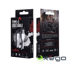 Maxlife kabelis USB - USB-C 1,0 m 3A