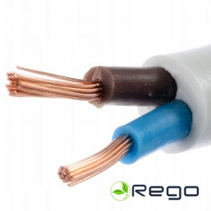 Kabelis OMY 2x1.0mm. balts, lokanais, apaļšs (01H03VV-F2x1.0)