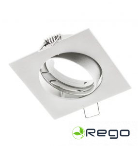 GTV Prožektora korpuss PORTO-K ar regulēšanu, IP20, kvadrātveida, balts