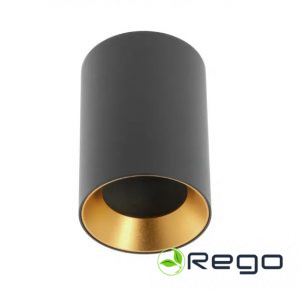 GTV Griestu gaismeklis AERO II, IP20, maks. 20 W, apaļš, melns