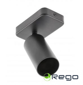 GTV Sienas gaismeklis SANTO BIS, GU10, IP20, max. 20 W, viens, apaļš, melns