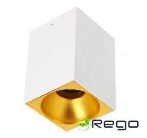 GTV Griestu gaismeklis TENSA, GU10, 90x90x140 mm, IP20, balts