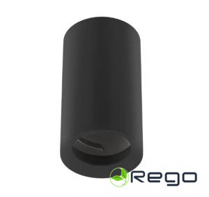 GTV Griestu gaismeklis TIPO, GU10, IP20, maks. 50 W, apaļš, melns