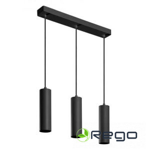 GTV Piekarināms gaismeklis TRESOS II, IP20, maks. 3*20 W, GU10, melns