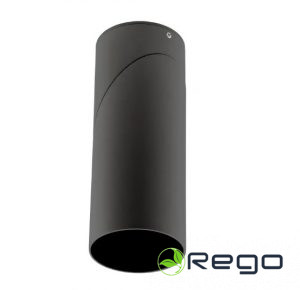 GTV Griestu gaismeklis VIRGO, GU10, 57x57x152 mm, IP20, maks. 20 W, apaļš, melns