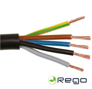 Kabelis OWY 5x2.5mm. Melns, lokanais, apaļšs