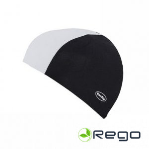 Fashy Vīriešu auduma peldcepure no elastāna balts/melns (P03252)