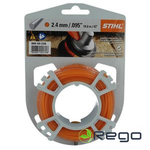 Stihl trimmera aukla 2.4mm/14.6m/apaļā 00009302338