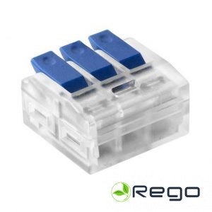 Klemme 3-kont WAGO analogs 0.2-4mm2,32A,450V, 10gab (02755S)