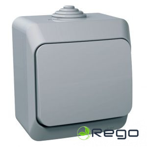 Schneider 1 pola slēdzis v/a pelēks IP44 CEDAR Plus (WDE000610)