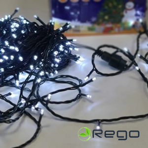 LED virtene, balta gaisma, 300 lampiņas, ar zibspuldzes efektu, 22m, IP44