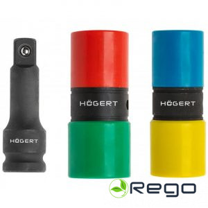 Hogert HT4R006 Muciņu komplekts ar pagarinājumu, 1/2