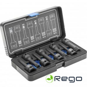 Hogert HT6R002 Triecienmuciņu komplekts Torx, 8 gab, 1/2", CrMo