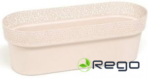 Puķu pods ROSA  bēšs ovāls 300mm