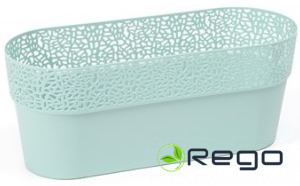 Puķu pods ROSA zaļš ovāls 300mm